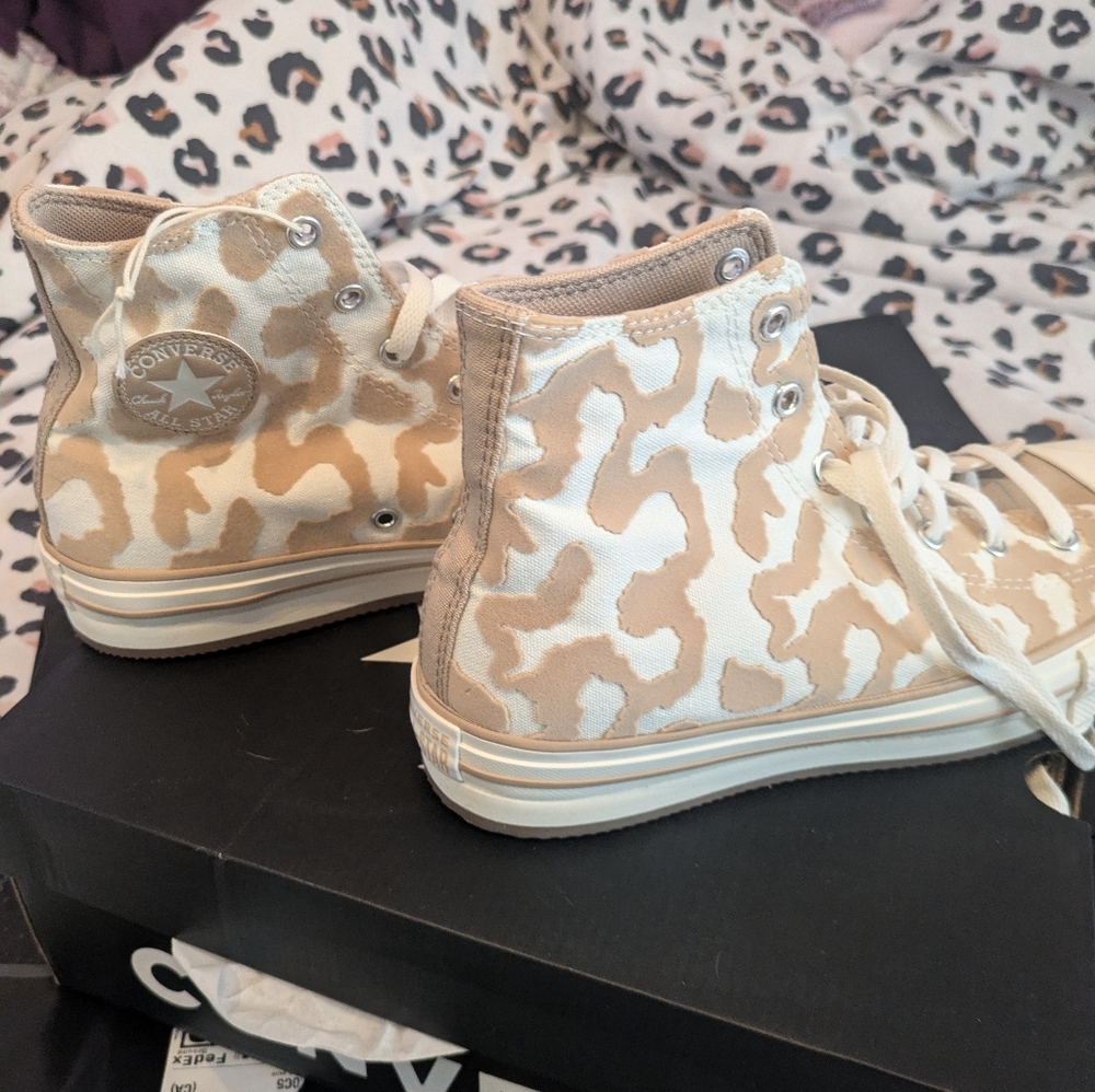 Leopard Converse High-Top Sneakers